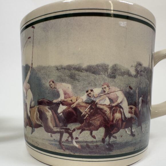 Ralph Lauren Polo Club Mug Cup set of 3 Japan, Horse Equestrian Sport 1980s VTG - Picture 10 of 12